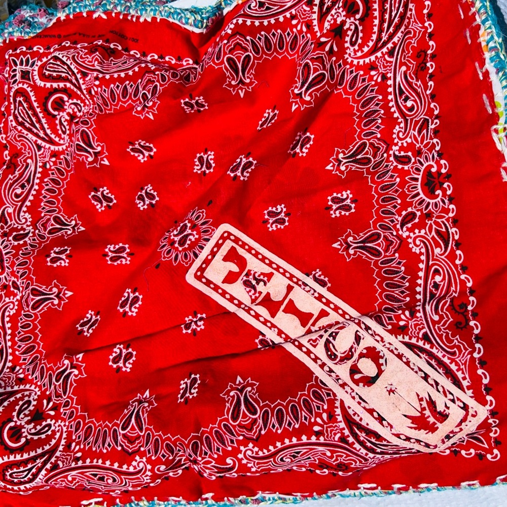 “Jalisco “ Red Bandana Crossbody Bag - Picture 6 of 6